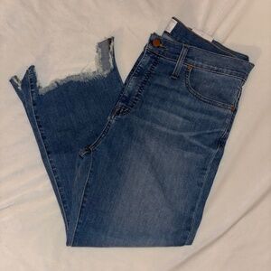 Caslon Vista Kick Out Cropped Frayed-hem Jeans